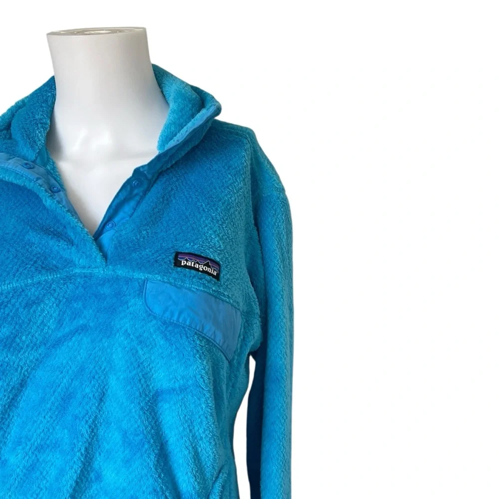 Patagonia Bright Blue Retool Snap T Pullover Sweater Womens Size Medium M